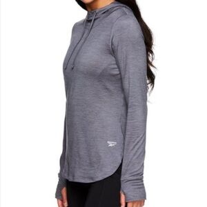 Reebok Fired up Hoodie Marled Long Sleeve Slim Hoodie